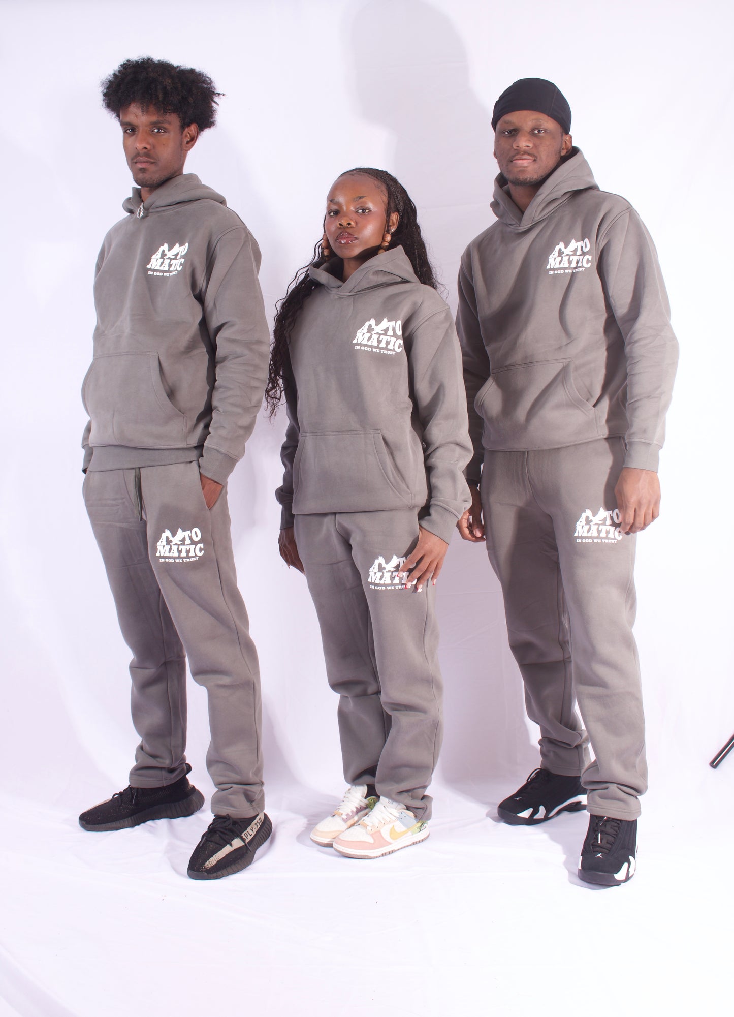 Gray "In God We Trust" sweatsuit